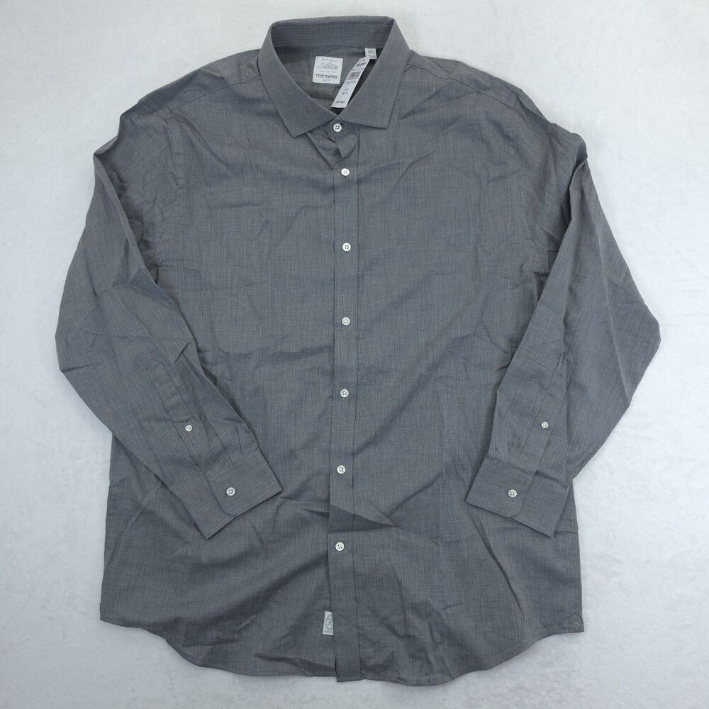 Todd Snyder Dress Shirt Mens 17.5 Gray Spread Collar NWT
